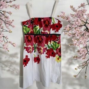 Danny and Nicole Floral Dress White Red Size 12